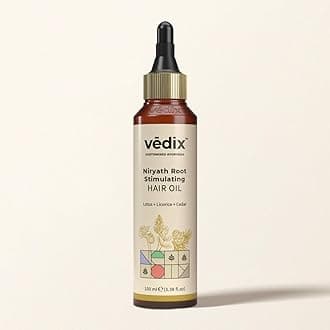 Vedix Niryath Root Stimulating Ayurvedic Hair Oil | Hair Growth With Lotus + Licorice + Cedar - Customized Anti Hair Fall Control Oil - 100ml