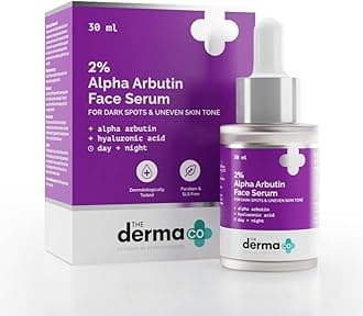 The Derma Co 2% Alpha Arbutin Face Serum - 30ml | Treats Dark Spots | Evens Skin Tone