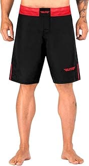 Elite SportsMen’s MMA Fight Shorts, Black Jack UFC, BJJ, No Gi, Grappling, Jiu Jitsu Shorts