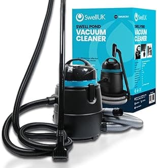 Pond Vacuum Cleaner and Sludge Vac for Garden Fish Ponds. Includes Three Nozzles