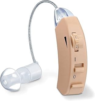 Beurer HA 50 hearing amplifier Ergonomic fit behind the ear, barely visible,Low-noise rendering,Frequency range: 100 to 6000 Hz,1 Years Warranty.