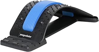 Adjustable Lumbar Traction Back Stretcher for Pain Relief and Relaxation with Magnetic Point Massage-Immediate Relief Ergonomic Back Support Equipment for Acupressure Massage Orthosis