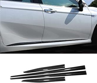 Eridanus Auto Accessories Fit for Toyota Camry 2023 2022 2021 2020 2019 2018 Body Side Door Molding Line Cover Trim (Carbon Fiber) Stainless Steel 4PCS