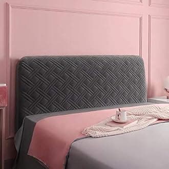 Headboard Covers Slipcover, Stretch Bed Headboard Covers, Small Square Jacquard Dustproof Protector Cover for Upholstered Headboard (Milk White, Queen Headboard Length ( Color : #8 , Size : King:200cm