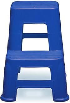Nilkamal STL 21 Strong and Durable Plastic Step Stool for Home, Bedroom, Bathroom, Kitchen, Living Room, Office, Adult, Kids, Children's and Garden Stool with high Load Capacity. (Deep Blue)