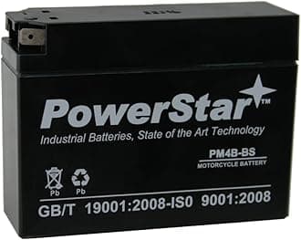 PowerStar PM4B-BS High Performance - AGM/SLA YT4B BS Motorcycle Battery Replaces YT4B - BS UT4B-BS Yamaha YJ50R Vino TTR 50 90 Suzuki DR-Z70