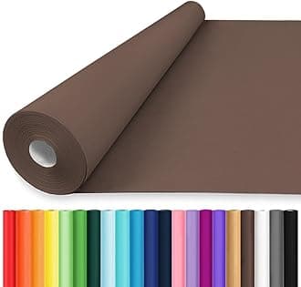 36" x 2400" (200') Coffee Brown Wrapping Paper Kraft Paper, Chocolate Brown Solid Color Art Kraft Craft Paper for Flower Bouquet, Birthday Fathers Day
