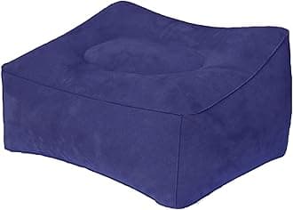 Inflatable Travel Pillow, Inflatable Travel Foot Rest Pillow, Leg Rest Pillow for Cars, Home, Office, Trains, Airplane, Blue