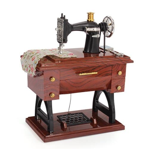 Retro Sewing Machine Music Box