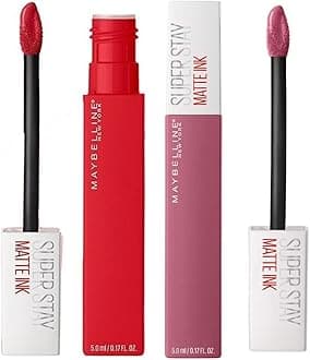 New York Super Stay Matte Ink Liquid Lipstick, 220 Ambitious, 5ml & Maybelline New York Super Stay Matte Ink Liquid Lipstick, 125 Inspirer, 5g