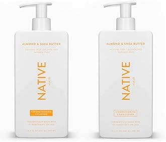 Shampoo and Conditioner Set | Sulfate Free, Paraben Free, Dye Free, with Naturally Derived Clean Ingredients| 16.5 oz (Almond & Shea Butter, Strengthening), 1.31 pounds