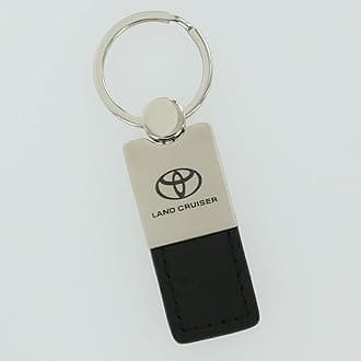 AU-TOMOTIVE GOLD Leather Key Ring for Toyota Land Cruiser (Black)