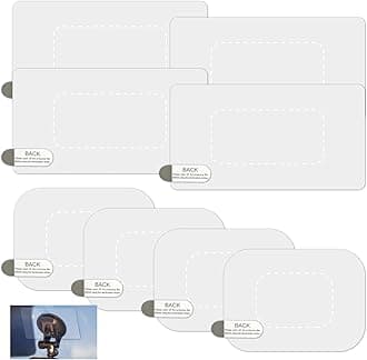 Dashcam Windshield Sticker, Sturdy CAR HUD Screen Sticker Film Easily Prevent Scratching & Falling, Durable and Reusable Windshield Sticker Applicator for Windshield On Dash Cam (8-Pcs)