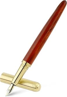 cobee Wooden Fountain Pens, Handcrafted Vintage Luxury Pen, 0.5mm Fine Point Business Pen, Smooth Writing for Journaling & Calligraphy, Gift Supplies