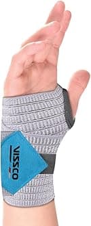 Vissco Wrist Brace with thumb support (Mild), Provides Compression & Support to the Wrist for Sports & Workout - Universal (Grey)