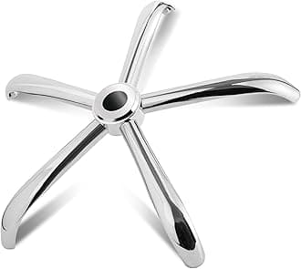 Mastery Mart Office Chair Base Replacement, 28 Inch Heavy Duty(2500 Lbs) Metal Leg, Reinforced to Repair Swivel Gaming Chair Bottom Part with Universal Caster and Gas Cylinder Size (Silver)