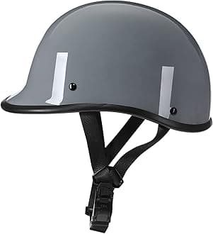 Motorcycle Half Helmet Cap Vintage Shell Open Face Helmets - DOT Approved