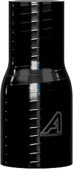 AP Automotive 70mm (2.8") to 60mm (2.4") Straight Reducer Hose Coupler Intercooler Universal Tube Black