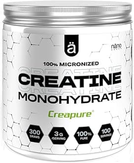 NanoSupps 100% Micronized Creapure (300g) Unflavoured - Creatine - Creapure