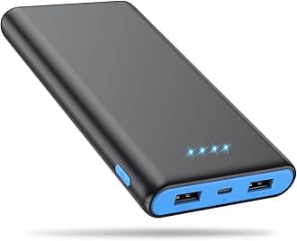 Portable Charger Power Bank 25,800mAh,5V/3A USB C in&Out Fast Phone Charging with Intelligent Smart IC,3 USB Port External Cell Phone Battery Pack Compatible with iPhone 16 15 14,Galaxy,Android-Blue