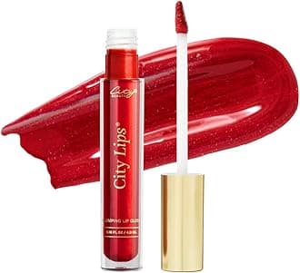 City Lips Plumping Lip Gloss - High-Shine Gloss for Fuller, Younger-Looking Lips | Hydrating & Smoothing Lip Treatment Hyaluronic Acid