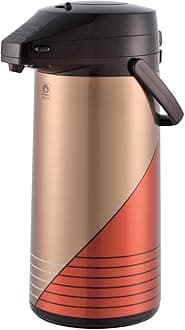 Peacock Vacuum Flask Thermos FPNH | Keeps Beverages Hot and Cold for Long Time Assorted Color | Made in Japan - FPNH (BROWN, 1.9 L)
