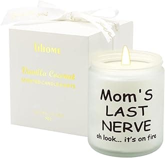 Lihome Gifts for Mom from Daughter & Son, Best Mom Birthday Gift, Mother’s Day, Thanksgiving, Christmas, Vanilla Coconut Scented Candle