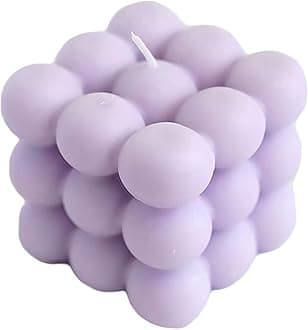 Generic Scented Bubble Cube Candles, Aromatherapy and Ambient Lighting, Purple, 1pcs