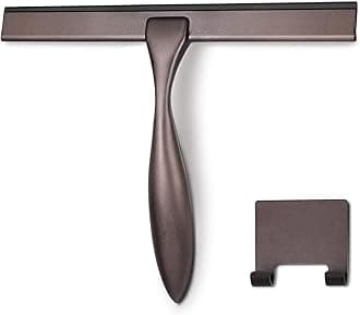 Hiware All-Purpose Shower Squeegee for Shower Doors, Bathroom, Window and Car Glass - Bronze, Stainless Steel, 10 Inches