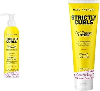 Strictly Curls Define & Hold Flex Gel and Curl Defining Styling Lotion Bundle for Medium to Coarse Curls