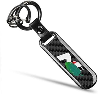 JULOPO 1PCS Car Keychain Compatible with i20 i30 Tucson Venue Kona Sonata Elantra n line excellent carbon fiber texture Keychain detachable key rings