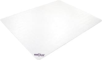 Marvelux 75 x 120cm (30" x 47") Heavy Duty Premium Polycarbonate Rectangular Chair Mat for Low, Standard and Medium Pile Carpets | Transparent Carpet Protector | Multiple Sizes