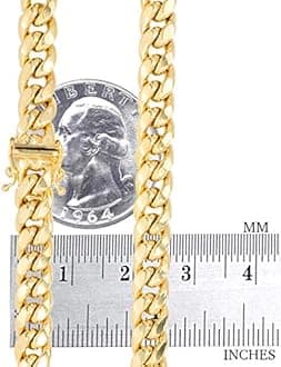 Nuragold 14k Real Yellow Gold Solid Miami Cuban Link 7mm Chain Necklace (20"-30") Italian Jewelry for Men