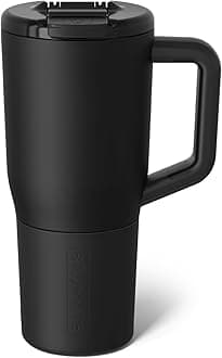 BrüMateMüv - 25oz 100% Leak Proof Insulated Coffee Mug with Handle & Lid - Stainless Steel Coffee Travel Mug - Double Walled Coffee Cup (Matte Black)
