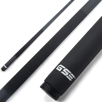 GSE Games & Sports Expert 58" 2-Piece Fiberglass Graphite Composite Billiard Pool Cue Stick for Men/Women, Billiard Cue Stick for House or Commercial/Bar Use (Matte Black, 18 Oz)