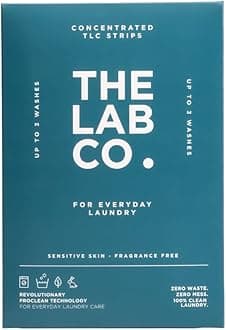 Laundry Detergent Strips Washing Sheets | Travel Pack | Ultra-Concentrated | Non-Bio | Sensitive Skin | Non-Toxic Fragrance | EDC-Free | Fragrance Free, Unscented | 3 Loads