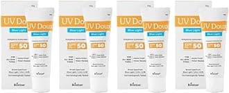 UV Doux Blue Light Tinted Sunscreen Gel SPF 50 PA+++|India’s No.1 Dermatologist Recommended Brand |UVA/UVB & Blue Light Protection, Benzene Free| Matte Finish |Oily & Acne-Prone Skin|50 g (Pack of 4)