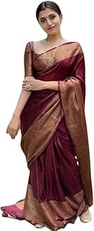 Women's Mixed Kanjivaram Soft Silk Saree (pack of 1)
