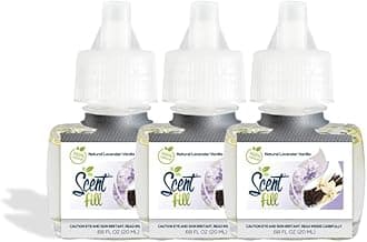 100% Natural Lavender Vanilla Plug in Air Freshener, Scented Oil Refills, 3 Refills