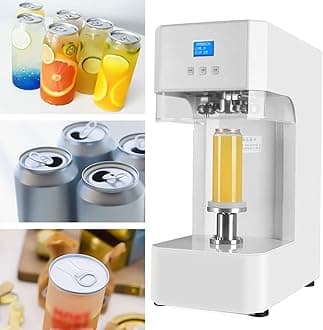 Can Sealing Machine Full Auotomatic 360W Can Seamer Can Sealer With Smart Counter Tin Can Sealer Bottle Can Capping Customed Caliber for Milk Tea Coffee Pop Cans