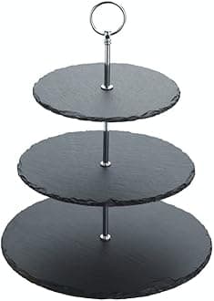 KitchenCraft MasterClass Artesà Slate 3-Tier Cake Stand / Serving Set