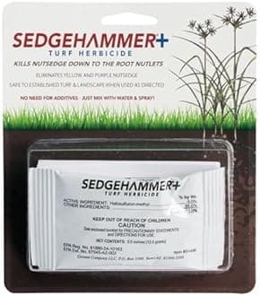 Sedgehammer Plus Turf Herbicide - 6 Pack of 13.5 Gram Pack of USA-Made Purple & Yellow Nutsedge Killer for Lawns with Pre-Mixed Surfactant - Lawn & Pet Safe Weed Killer Mix for Residential Use
