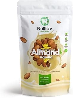 Almond Milk Powder Vanilla - High Protein Blend with Prebiotic Fiber powder For Gut Health and Digestion - Vegan Plant Based Dairy Free Formula For Lactose Intolerance - 7.75oz Bag Portable Convenient
