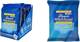 T.N. Dickinson's Witch Hazel Soothing Cleansing Cloth 4 Pack 25 Count & New Soothing Cleansing Cloth 25 Count