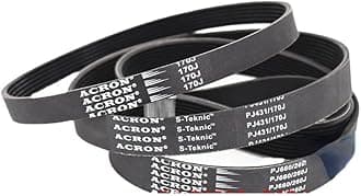 MYruN V-Belt Treadmill Belt Drive Belt 230J/PJ584 240J/PJ610 3/5Ribs Rubber Multi Groove Belt Multi Wedge Treadmill Motor Bike Fitness MYruN (Size : 230J-PJ584, Style : 1PC_9RIBS)