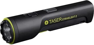 TASER StrikeLight 2 Rechargeable Self-Defense Flashlight with Painful 10 µC Stun Charge | Portable, Lightweight Protection for Running, Jogging, Pet Walking, Camping, Hiking, and Outdoors (Black)