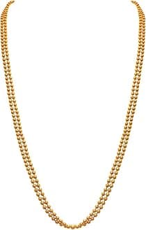 Jewellery for Less Traditional Ethnic One Gram Gold Plated Beaded Necklace Set with Earring for Women and Girls