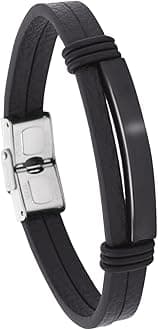 Bracelets for Kids | Leather Bracelet for Girls & Boys | Leather Silicon Wristband for Boys & Girls | Unisex Accessory Jewellery | Birthday Gift