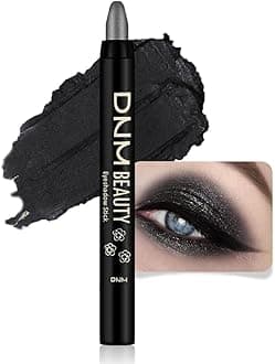 evpct Pearl Black Shimmer Cream Eye Shadow Brightener Sticks Set for Eyes, Black Shimmery Matte Pencil Eye shadow Applicator Stick Pen Palette Makeup Waterproof sombras en crema para ojos 03#