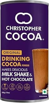 Drinking Chocolate Cocoa Powder, Dark No Sugar, 200g